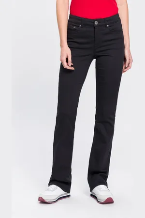 ARIZONA Bootcut-Jeans »Shaping«, elastische Passform, Bootcut-Beinform, Used-Waschung, hohe Taille