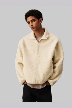 Calvin Klein Plüschjacke »HALF ZIP SHERPA«, mit Logoschriftzug