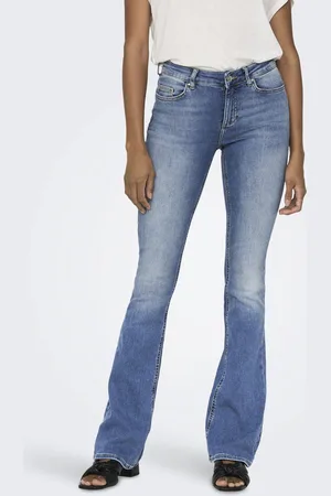 ONLY Bootcut-Jeans »ONLBLUSH MID FLARED DNM TAI467 NOOS«, modische Used Waschung
