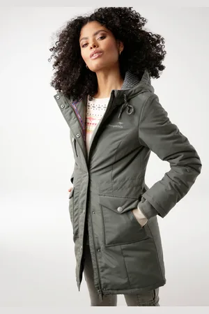 KangaROOS Langjacke, mit Kapuze, für den Übergang, aus leichtem Webmaterial, modisch
