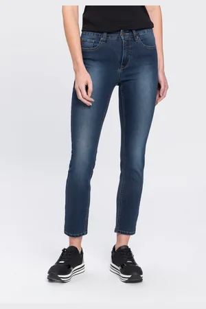 ARIZONA 7/8-Jeans »Shaping«, eng anliegend, Röhrenjeans, Used-Waschung, High-Waist, 7/8-Länge