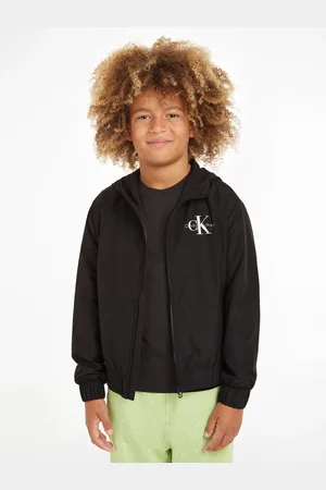 Calvin Klein Blouson »MONOLOGO ESSENTIAL JACKET«, mit Kapuze, Kinder bis 16 Jahre