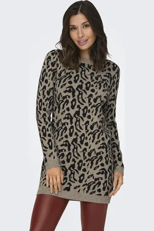 ONLY Strickkleid »ONLJENNI LS ANIMAL DRESS EX KNT«