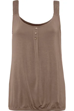 Lascana Strandtop »mit geflochtenen Trägern«, (2er-Pack), aus weichem Viskose-Stretch