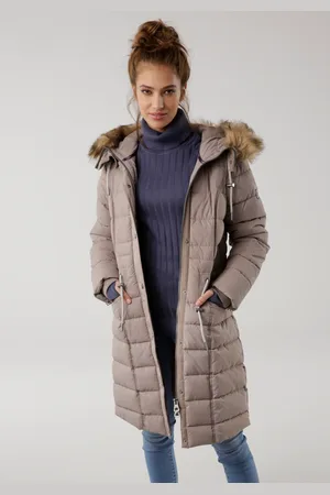 KangaROOS Steppjacke, mit Kapuze, figurbetonter Schnitt, mit Reißverschlusstaschen