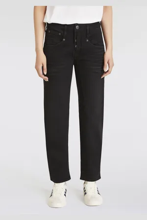 Herrlicher Boyfriend-Jeans »Shyra Tap Long Recycled Denim Black Stretch«