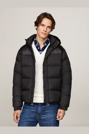 Tommy Hilfiger Steppjacke »MIX DOWN HOODED PUFFER JACKET«, mit Kapuze, mit abnehmbarer Kapuze