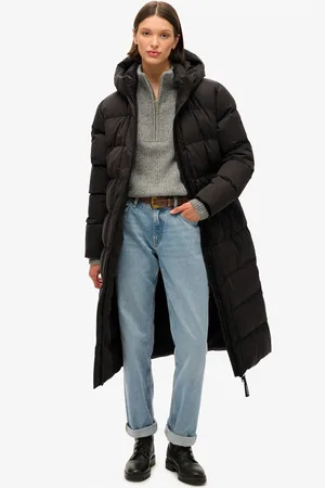 Superdry Steppjacke »MICROFIBRE LONGLINE PUFFER JKT«