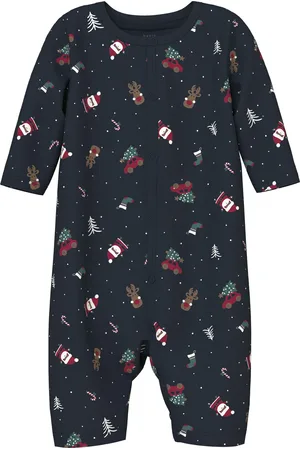 NAME IT Strampler »NBNVISMAS LS NIGHTSUIT«, mit Weihnachtsmotiv