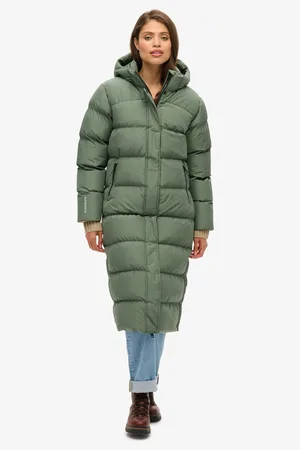 Superdry Steppjacke »HOODED LONGLINE SPORTS PUFFER«, mit Kapuze