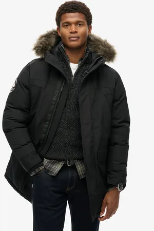 Superdry Parka »EVEREST FAUX FUR PARKA JACKET«, mit Kapuze