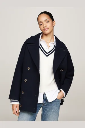 Tommy Hilfiger Kurzmantel »TJW WOOL PEACOAT«, mit Wollanteil
