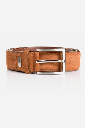 Carlo Monti Ledergürtel, 3,5 cm breit, Business-Casual, Veloursleder, kürzbar