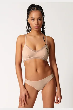 Skiny Soft-BH »Classicotton«, V-Ausschnitt mit transparenter Spitze