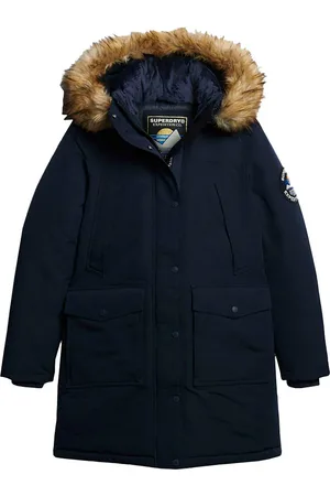 Superdry Steppjacke »EVEREST FAUX FUR PARKA JACKET«, mit Kapuze
