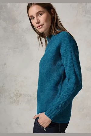 CECIL Stehkragenpullover, in melierter Optik aus softem Rippstrick