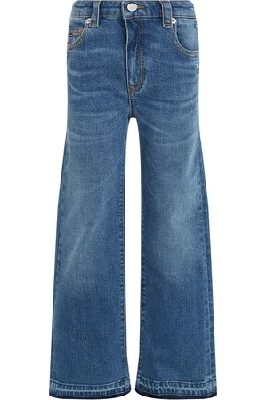 Tommy Hilfiger Weite Jeans »GIRLFRIEND MID WASH«, in mittelblauer Waschung, mit Logo-Badge