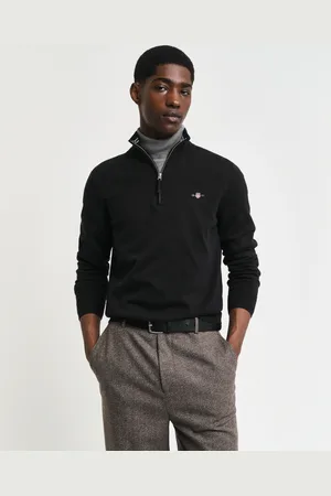 GANT Troyer »CLASSIC COTTON HALF ZIP«, mit gerippten Details