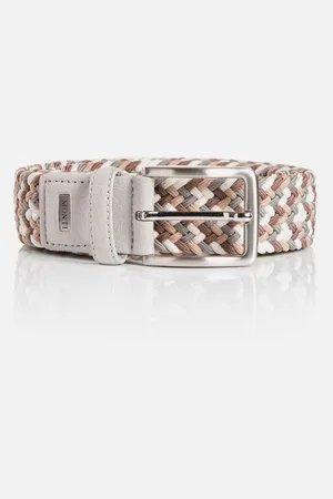 Carlo Monti Ledergürtel, 3,5 cm breit, Elastischer Flechtgürtel, mit Velourleder