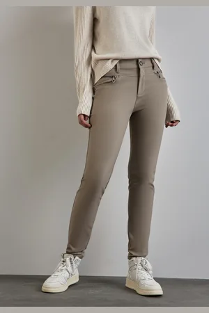 Street one Stoffhose »Style YORK«, mit Zipper-Details