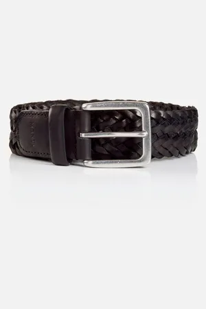 Carlo Monti Ledergürtel, 3,5 cm breit, Business-Casual, Glattleder geflochten