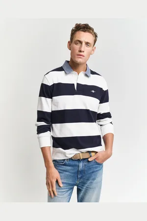 GANT Langarm-Poloshirt »REG CHAMBRAY STRIPE HEAVY RUGGER«