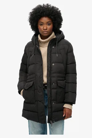 Superdry Steppjacke »EVEREST MID LENGTH PUFFER JKT«, mit Kapuze