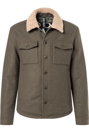 JOOP! Wolljacke »Julius«, mit Teddyfell-Kragen