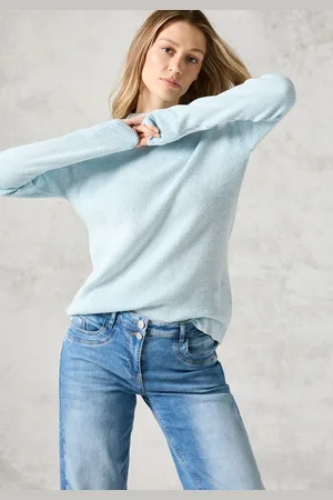 CECIL Strickpullover, im Two Tone Look und mit Stehkragen