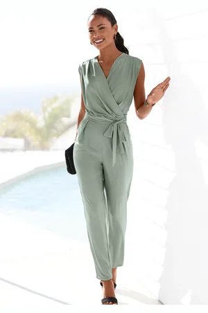 Lascana Overall, (mit Bindegürtel), aus knitterfreier Ware, eleganter Jumpsuit in Wickeloptik, bügelfrei