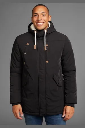 Bruno Banani Winterjacke, mit Kapuze, modischer Stil, taillierte Passform, mit Kapuze, mit Kordelzügen
