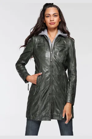Mauritius Ledermantel »Bente«, 2-in-1-Lederjacke mit abnehmbarem Kapuzen-Inlay aus Jerseyqualität