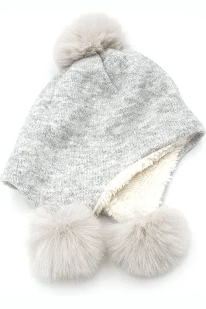 maximo Strickmütze, mit FarkeFur-Pompons