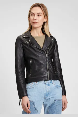 Mauritius Lederjacke »PGG W14 LEGV«, im Biker-Style, asymetrischem Reißverschluss, Reverskragen
