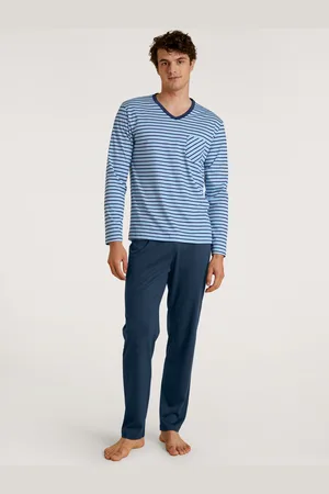 Calida Pyjama »Relax Streamline«, (Set, 2 tlg.), mit V-Ausschnitt-Design