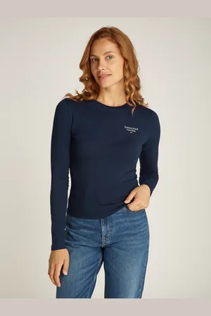 Tommy Hilfiger T-Shirt »TJW SLIM ESSENTIAL LOGO 2 LS EXT«, in Großen Größen mit Logoschriftzug