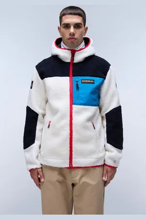 Napapijri Plüschjacke »YUPIK«, mit Kapuze, mit kontrastfarbenen Details