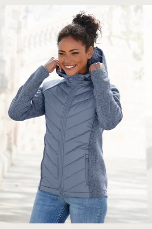 vivance collection Steppjacke, mit Kapuze, mit Strickfleece-Ärmeln