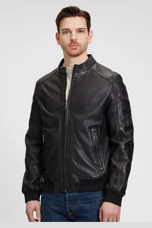 Mauritius Lederjacke »MMGoran«, mit Stehkragen, Reißverschluss, Strickbündchen