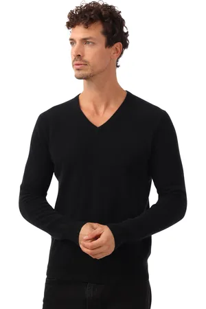 Zwillingsherz Kaschmirpullover, mit V-Ausschnitt und elegantem Fit