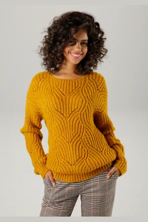 Aniston Strickpullover, im dezenten, extravaganten Ajour-Strick-Muster