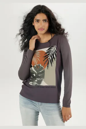 Aniston Shirtbluse, mit glänzenden Pailletten