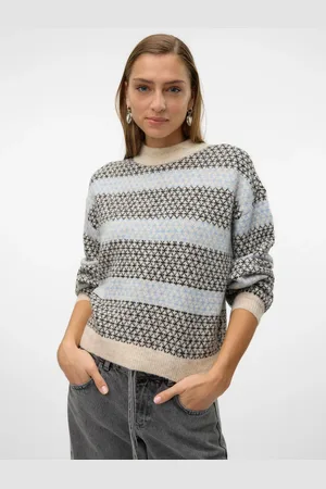 VERO MODA Strickpullover »VMTRIXIE LS HIGHNECK PULLOVER GA BOO«, mit Strickmuster