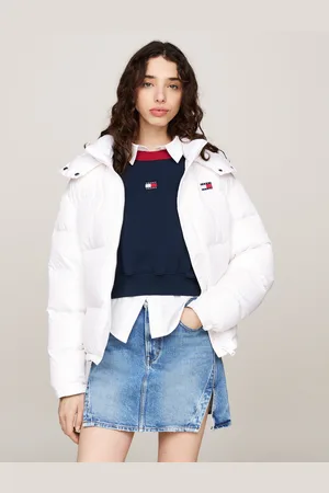 Tommy Hilfiger Steppjacke »TJW ALASKA PUFFER EXT«, mit Kapuze, mit Logostickereien