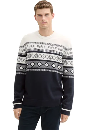 TOM TAILOR Jacquardpullover, mit Colorblock