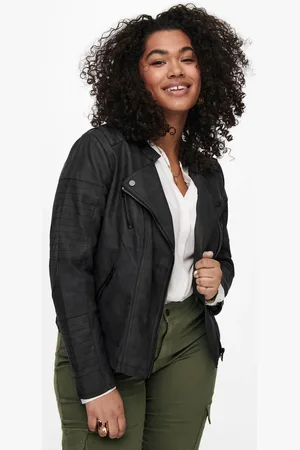 ONLY Lederimitatjacke »CARAVANA FAUX LEATHER BIKER OTW«, mit Biker-Details