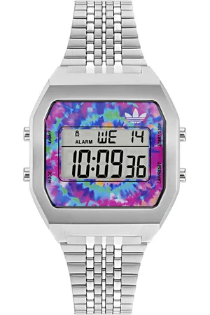 adidas Digitaluhr »DIGITAL TWO«, Quarzuhr, Armbanduhr, Herrenuhr, Damenuhr, unisex, Edelstahlarmband