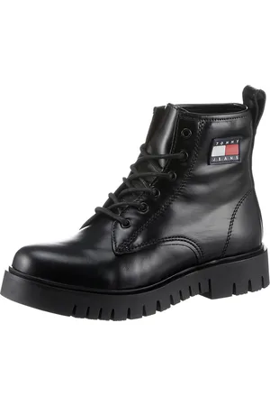 Tommy Hilfiger Schnürboots »TJW LACE UP BOOT«, Blockabsatz, Plateau, Schnürstiefelette, Chunky Boots, Logoaufnäher