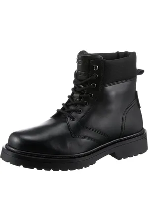 Tommy Hilfiger Schnürboots »TJM LACE UP BOOT«, Blockabsatz, Schnürstiefelette mit wattiertem Schaftrand