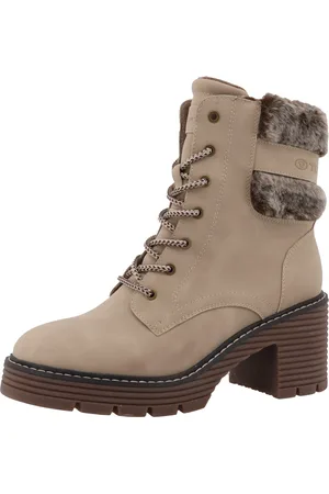 TOM TAILOR Schnürstiefelette, Blockabsatz, Schnürboots mit Reißverschluss für leichten Einstieg